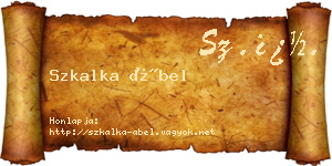 Szkalka Ábel névjegykártya